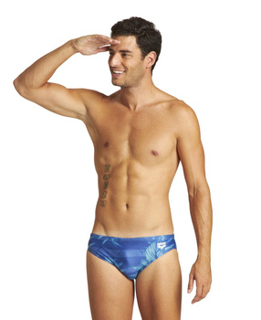 Kąpielówki slipy męskie Arena Men's Fundamentals Allover Brief Martinica Multi