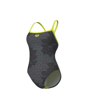 Strój kąpielowy damski Arena Women's Camo Kikko Challenge Back Green Multi