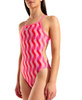 Strój kąpielowy damski Arena Women's Pipple Print Swimsuit Challenge Multi Pink Shocking Pink