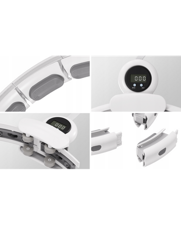 Hula hop masujące dla dorosłych z piłką grawitacyjną Letao Smart Hula Hop White