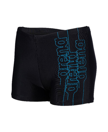 Kąpielówki bokserki chłopięce Arena Boy's Swim Short Graphic Black Turquoise