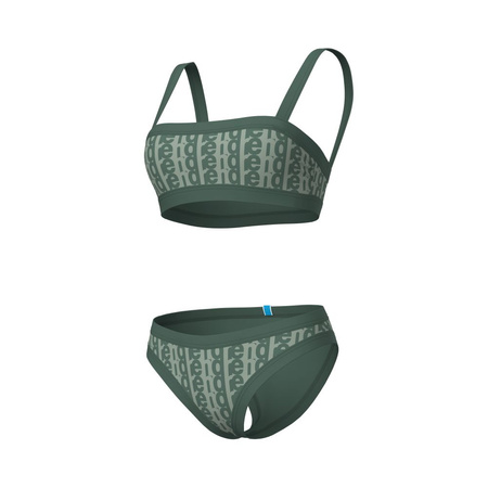 Strój kąpielowy damski Arena Women's Bikini Bandeau Monogram Sage Multi Sage