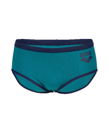 Kąpielówki slipy męskie Arena Men's One 12cm Briefs Big Logo Green Lake Navy