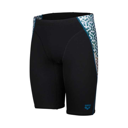 Kąpielówki męskie Arena Men's Planet Water Swim Jammer Black White Multi