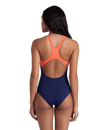 Strój kąpielowy damski Arena Women's Reflecting Navy Bright Coral