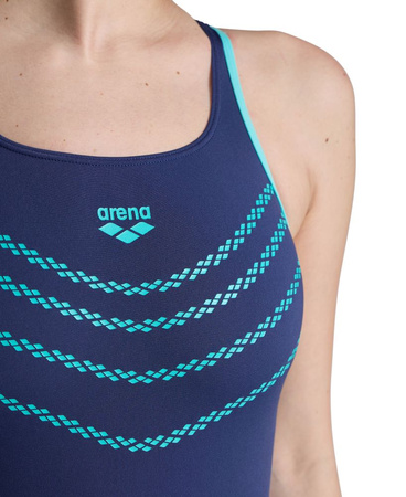 Strój kąpielowy damski Arena Women's Losange V Pro Navy Water