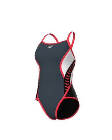 Strój kąpielowy damski Arena Women's Icons Super Fly Back Asphalt Black White