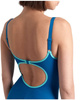 Strój kąpielowy damski Arena Women's Tania Clip Back One Piece Blue Cosmo Water