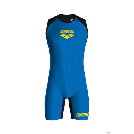 Strój startowy męski kombinezon triathlonowy Arena Men's Powerskin Carbon Speedsuit Rear Zip Fast Blue Grey