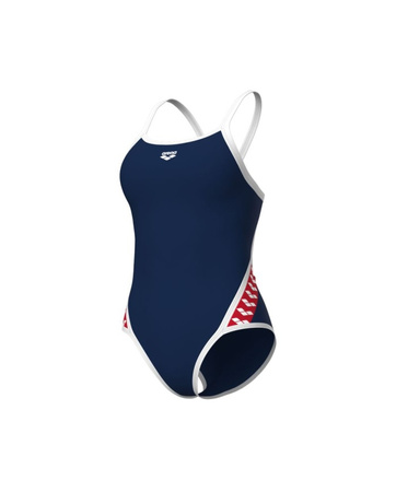 Strój kąpielowy damski Arena Women Team Icons Superfly Solid Navy White Black Multi