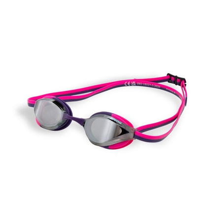 Okulary pływackie treningowe dla dzieci Arena Junior Python Mirror Silver Shocking Pink Plum