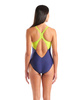 Strój kąpielowy damski Arena Women's Blast Swimsuit V Back Navy-Artic Lime