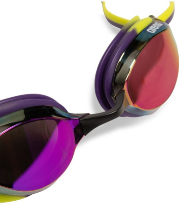 Okulary pływackie na basen Arena Python Mirror Violet Plum Artic Lime