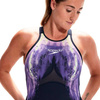 Strój startowy damski Speedo LZR Valor Kneeskin Open Back Afture Navy Miami Lilac