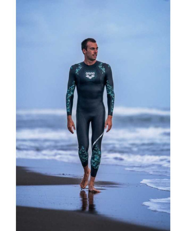 Pianka pływacka triathlon Arena Storm Wetsuit Man Coral Blue Black