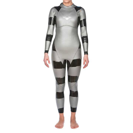 Strój startowy pianka damska Arena Women's Sams Carbon Wetsuit Silver Black