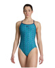 Strój kąpielowy damski Arena Women's Starfish Swimsuit Lace Back Navy Tueruoise Multi