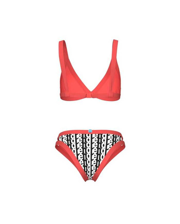 Strój kąpielowy damski Arena Women's Bikini Triangle Monogram White Multi Calypso