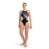Strój kąpielowy damski Arena Women's One Swimsuit Tech One Back Placement Black-Multi