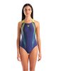 Strój kąpielowy damski Arena Women's Blast Swimsuit V Back Navy-Artic Lime