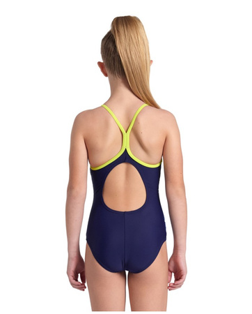 Strój kąpielowy dziewczęcy Arena Girll's Daly Swimsuit Light Drop Back Navy Soft Green Navy Multi