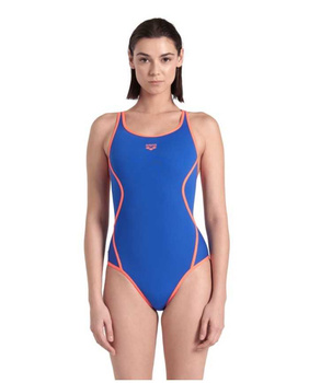 Strój kąpielowy damski Arena Women's Pro_File V Back Royal Bright Coral