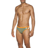 Kąpielówki slipy męskie Arena Men's Team Stripe Brief Army Tangerine