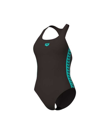 Strój kąpielowy damski Arena Women's Icons Swimsuit Racer Back Solid Sepia Water