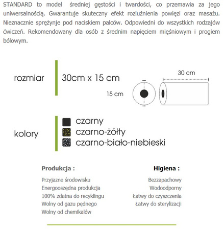 Wałek do masażu Blackroll Standard Black Pink