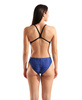 Strój kąpielowy damski Arena Women's Snakeskin Swimsuit Challenge Back Black Team Royal
