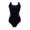 Strój kąpielowy damski Arena Women's Bodylift Vivein Light Cross Back One Piece Black Turquoise