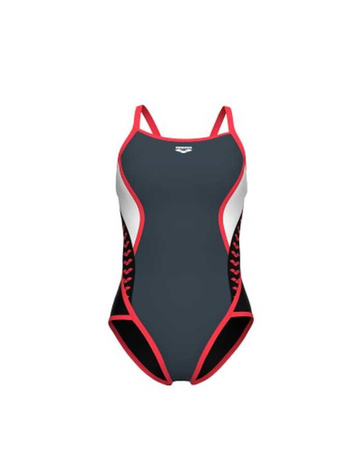 Strój kąpielowy damski Arena Women's Icons Super Fly Back Asphalt Black White