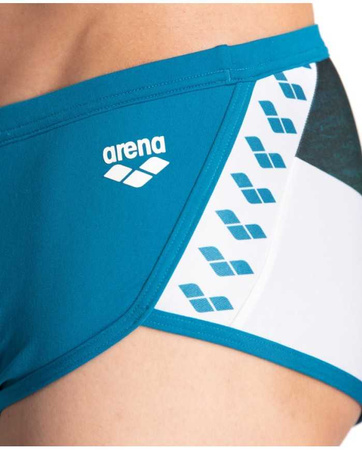 Kąpielówki męskie Arena Men's Planet Swim Low Waist Short Blue Cosmo White Multi