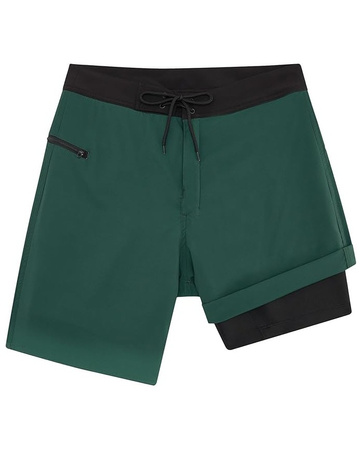 Szorty męskie kąpielowe kompresyjne Tuonroad Dark Green