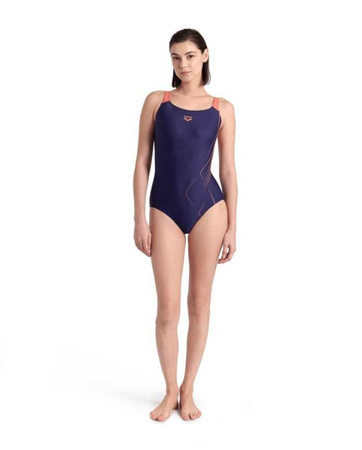 Strój kąpielowy damski Arena Women's Dive Swim Pro Back Navy Calypso Coral