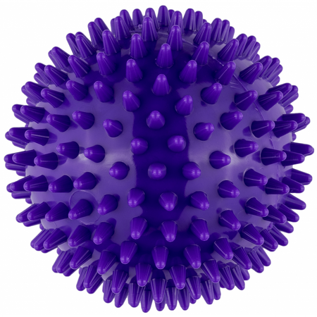 Piłka z kolcami do masażu Aqua-Sport Powerstrech Spiky Ball 7,5cm Purple