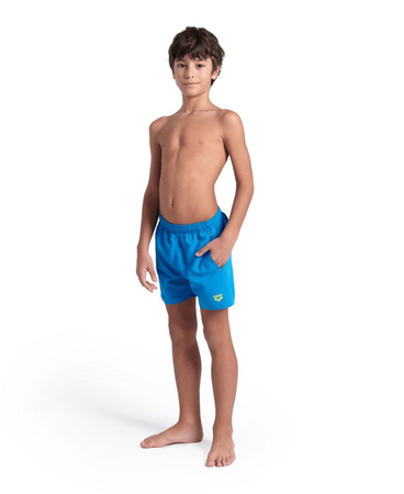 Szorty kąpielówki chłopięce Arena Junior Boy's Beach Boxer Solid Blue Lake Soft Green