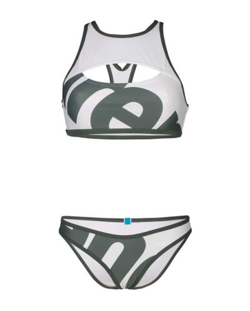 Strój kąpielowy damski Arena Women's Logo Brassiere Bikini Racer Back Sage Multi