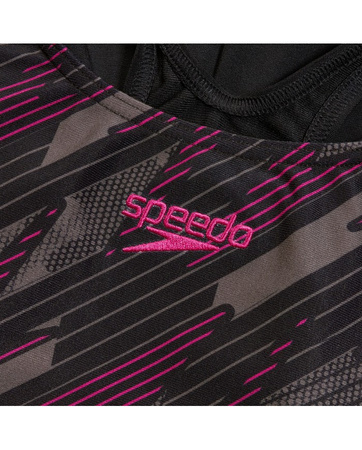 Strój kąpielowy jednoczęściowy damski na basen Speedo Hyperboom Black Grey