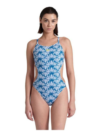 Damski strój kąpielowy jednoczęściowy Arena Women's Rule Breaker Hooked Rev One Piece R White Multi Blue Cosmo