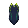 Strój kąpielowy damski Arena Women's Blast Swimsuit V Back Navy-Artic Lime