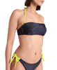 Strój kąpielowy damski dwuczęściowy Arena Women's Bikini Bandeau Allover Como Kikko Black Multi