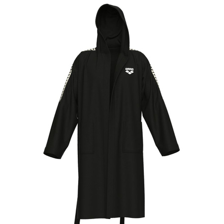Szlafrok kąpielowy unisex Arena Team Stripe Robe Black White