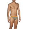 Kąpielówki slipy męskie Arena Men's Team Stripe Brief Army Tangerine
