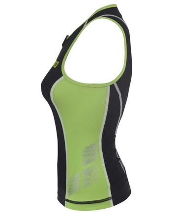 Koszulka top damski Arena Women's Tritop Black/Pea Green
