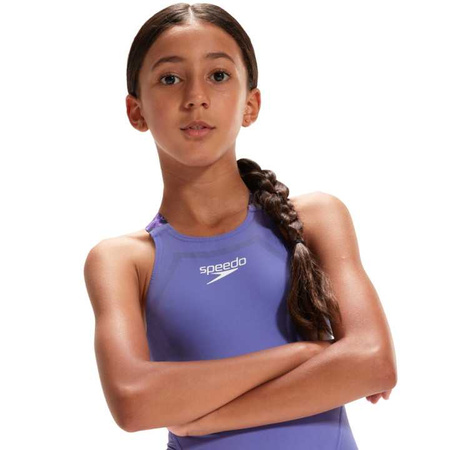 Strój startowy Dziewczęcy Junior Speedo LZR Ignite Open Back Kneeskin Miami Lilac