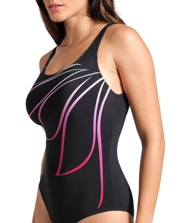 Strój kąpielowy damski jednoczęściowy Arena Women's Swimsuit Giorgia Squared Back Black