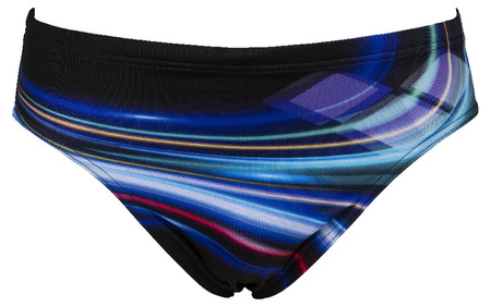 Kąpielówki slipy męskie Arena Men's Flashing Brief Black Royal Multi