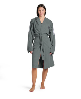 Szlafrok basenowy Arena Unisex Team Stripe Robe Sea Foam Aphalt