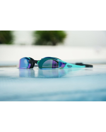 Okulary pływackie Arena Cobra Edge Swipe Mirror Emerald Peacock Black